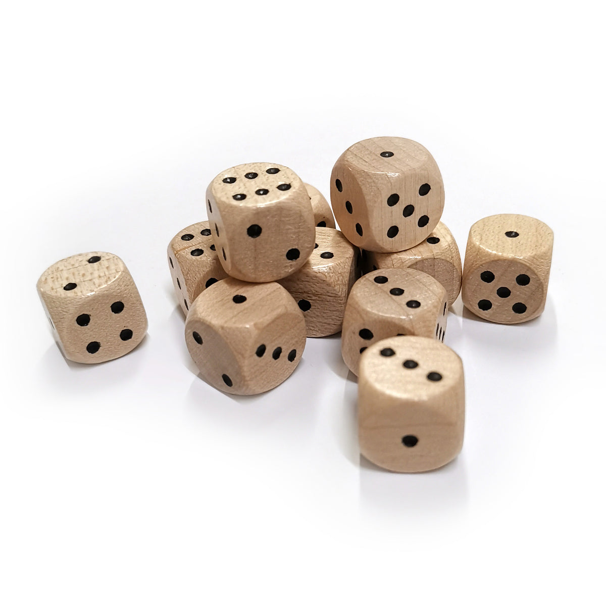 Wooden dice 6-sided 14mm